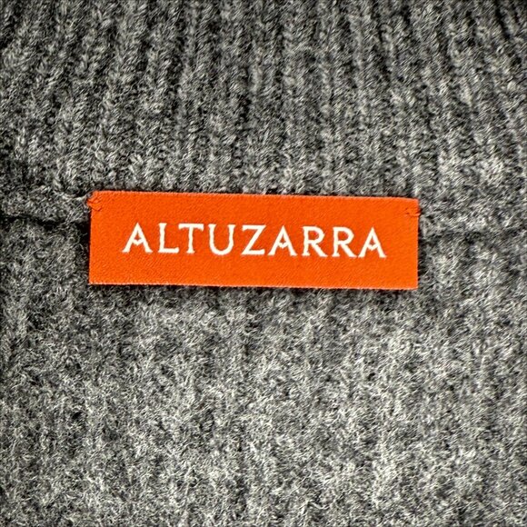ALTUZARRA Cropped lace-up knitted cardigan knit sweater GRAY M - Picture 6 of 11
